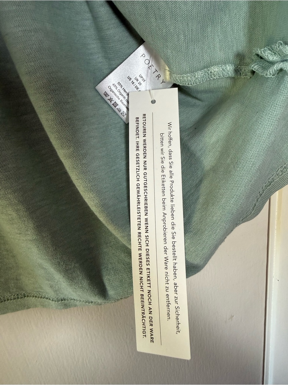 π Poetry Organic Cotton Hemp V-Neck Tee Lightweight Beachy Coastal Lagenlook - Picture 5 of 9